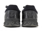 Chanel Black Nylon Leather Mesh Combo Sneakers - 38