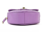 Chanel Purple Mini Quilted Lambskin CC in Love Heart Chain Clutch Bag Mini