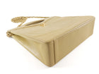 Chanel Vintage 1989 Beige Quilted Leather Medium 31 Shopping Tote Bag