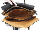 MCM Black Leather Large Milla Tote with Canvas Strap