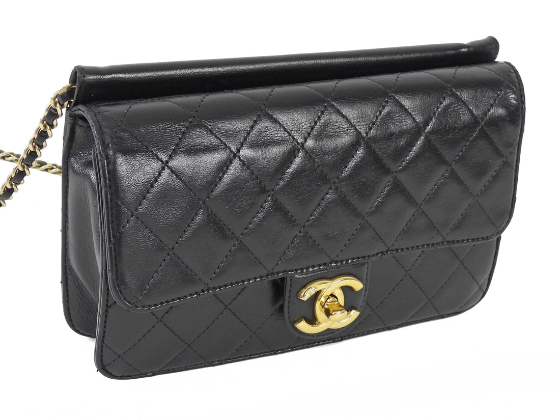 Chanel Black Small Quilted Leather Crossing Times Crossbody Bag Small