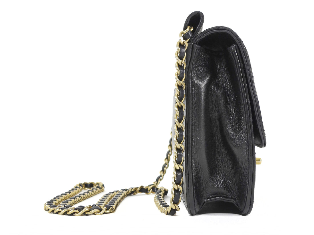 Chanel Black Small Quilted Leather Crossing Times Crossbody Bag Small