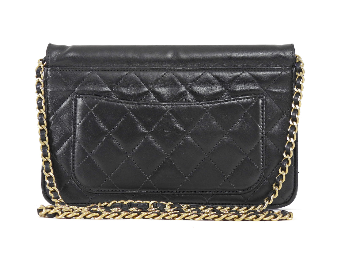 Chanel Black Small Quilted Leather Crossing Times Crossbody Bag Small