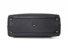 MCM Black Leather Large Milla Tote with Canvas Strap
