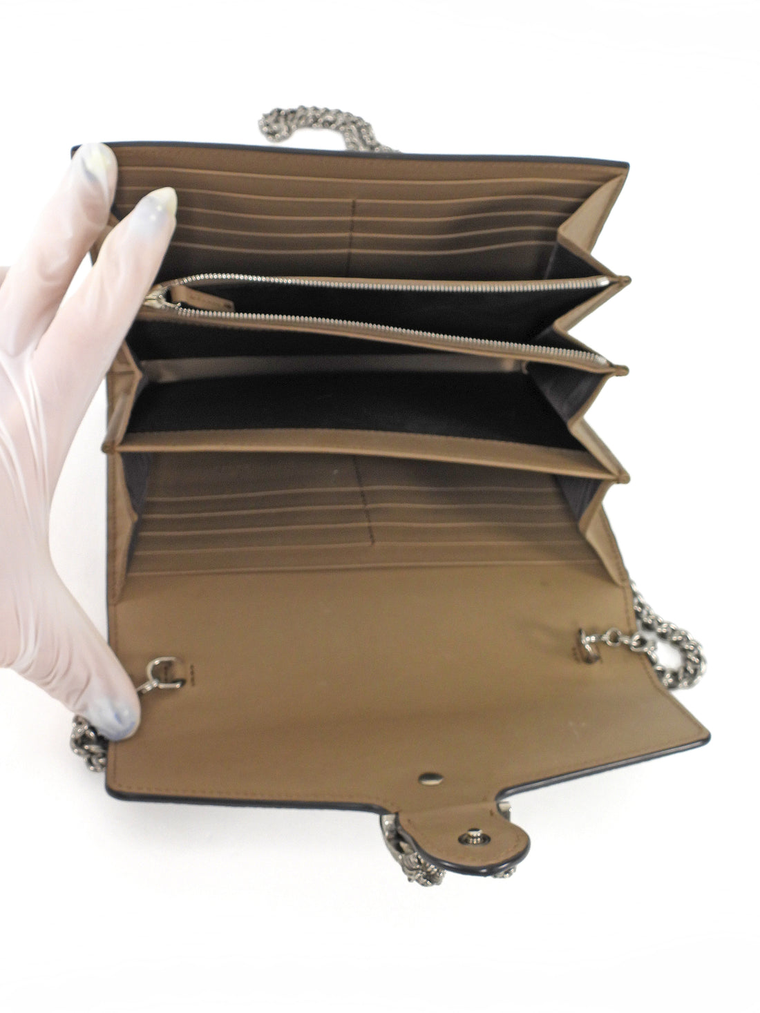 Gucci Brown Dionysus Supreme Wallet on Chain Bag WOC