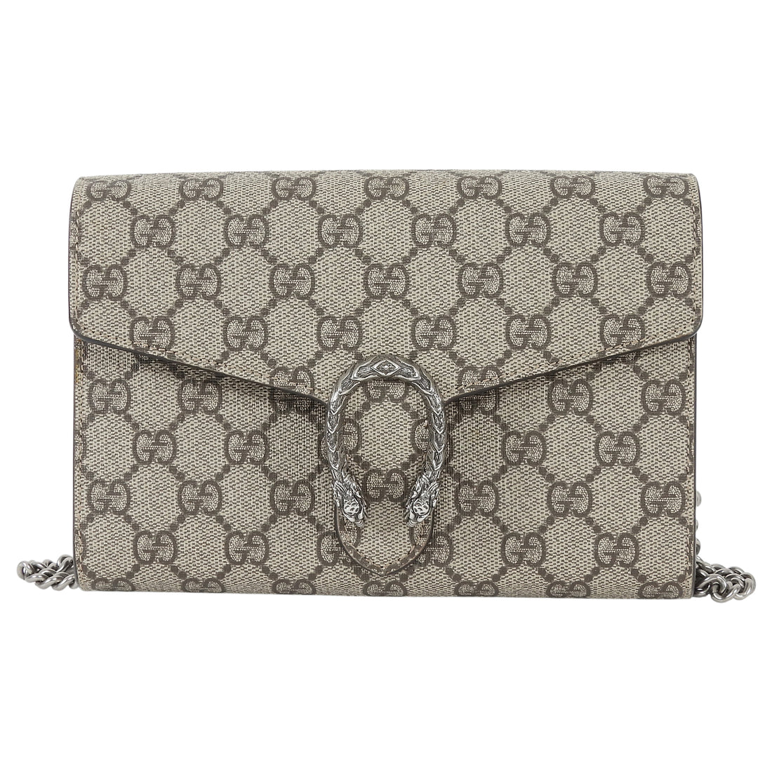 Gucci Brown Dionysus Supreme Wallet on Chain Bag WOC