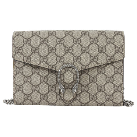 Gucci Brown Dionysus Supreme Wallet on Chain Bag WOC