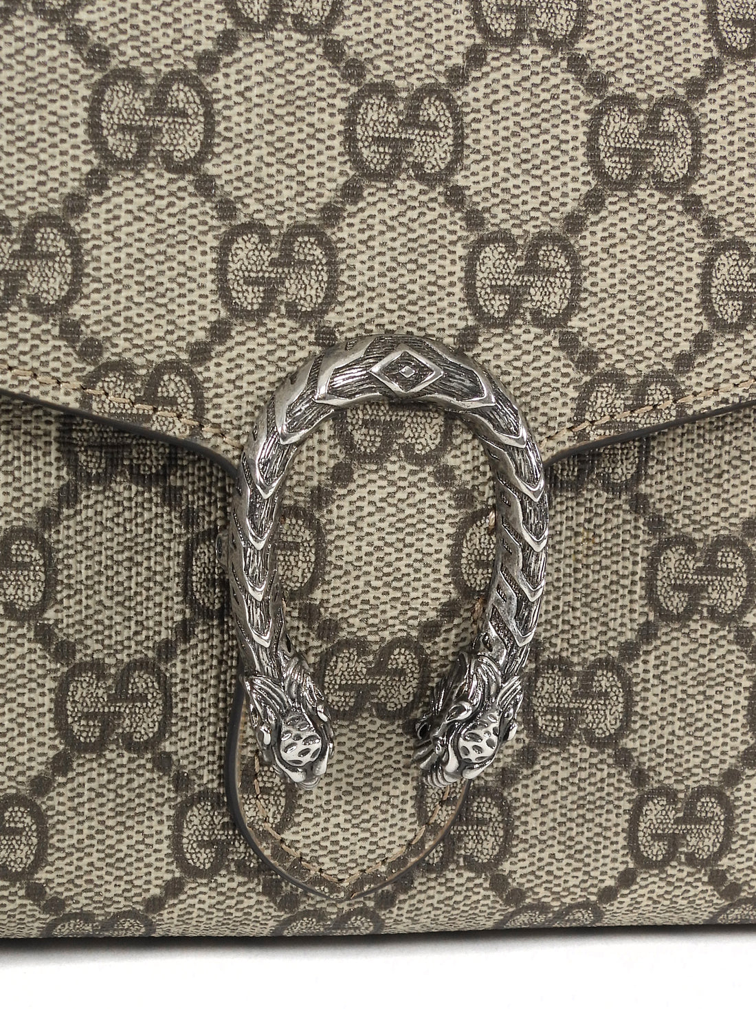 Gucci Brown Dionysus Supreme Wallet on Chain Bag WOC