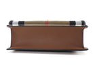 Burberry Brown Leather and Check Macken Shoulder Bag