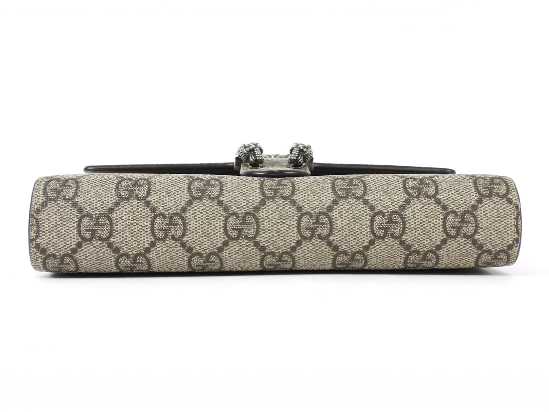 Gucci Brown Dionysus Supreme Wallet on Chain Bag WOC