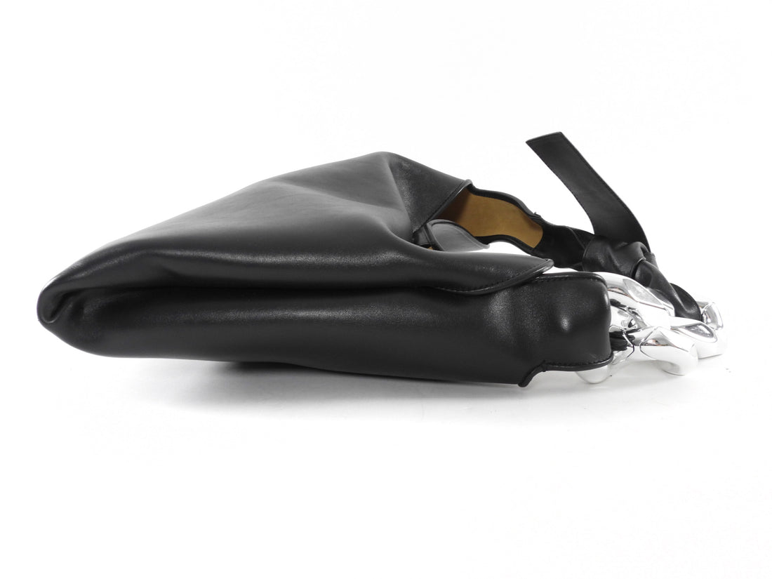 JW Anderson Black Leather Chain Hobo Bag