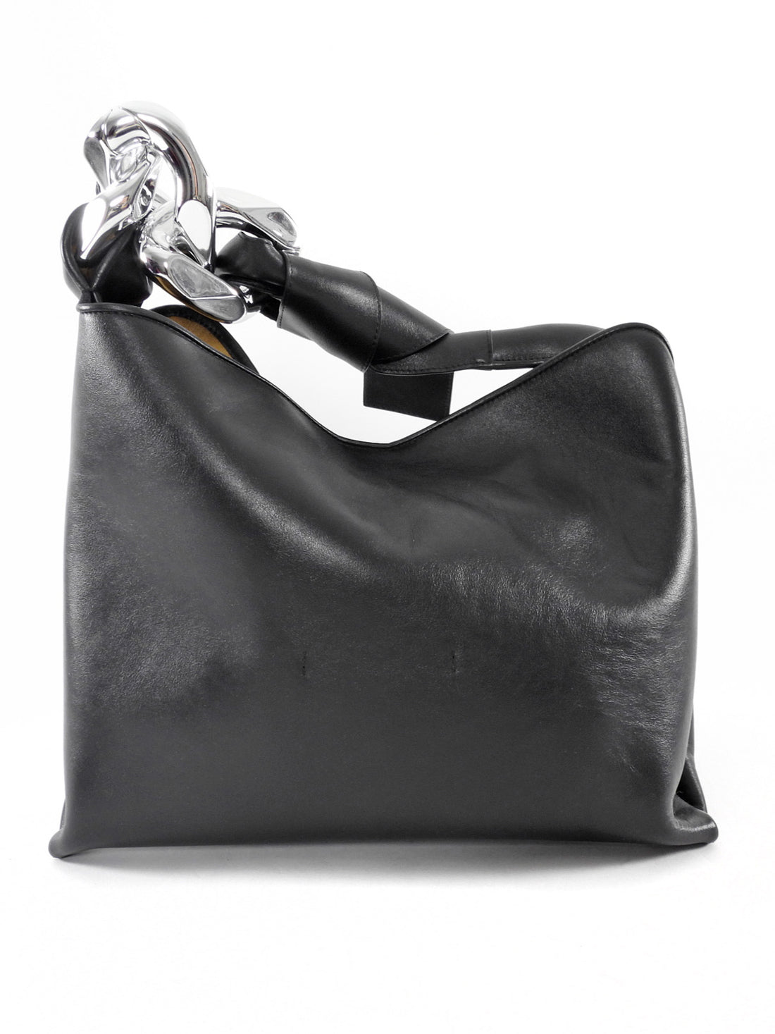 JW Anderson Black Leather Chain Hobo Bag