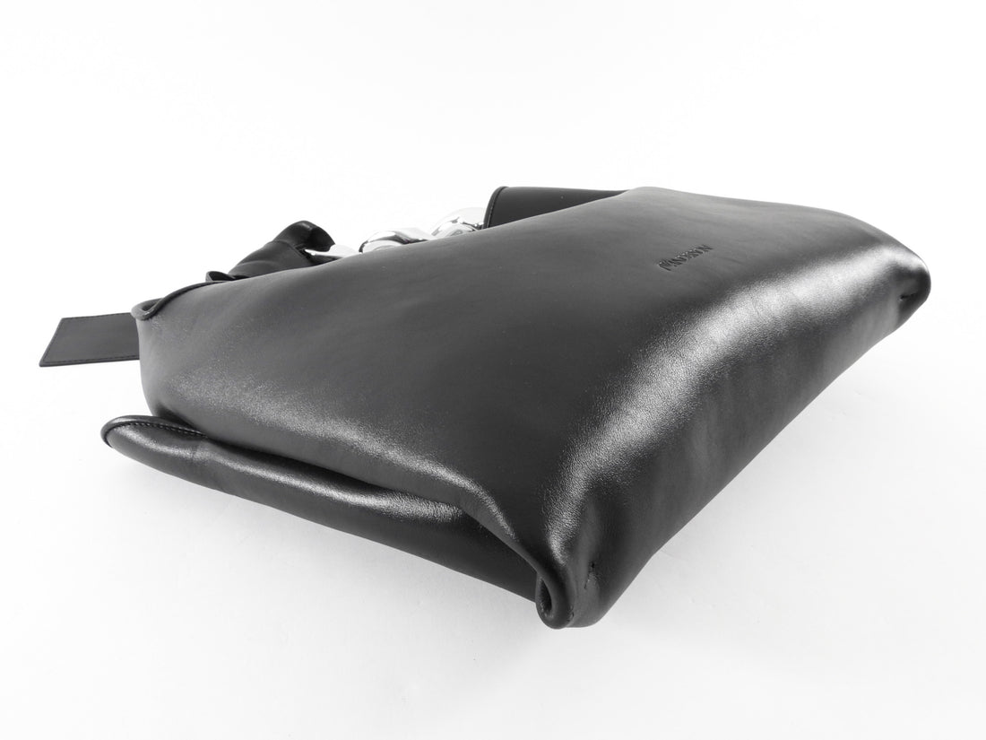 JW Anderson Black Leather Chain Hobo Bag