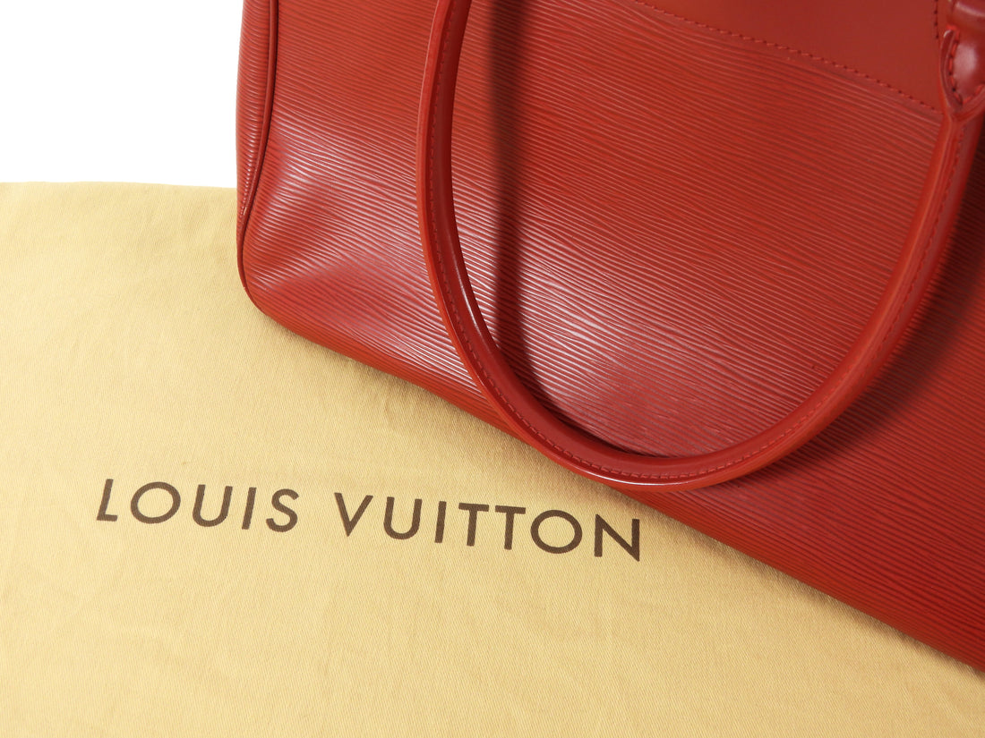 Louis Vuitton Red Vintage 2006 Epi Leather Passy Tote Bag GM