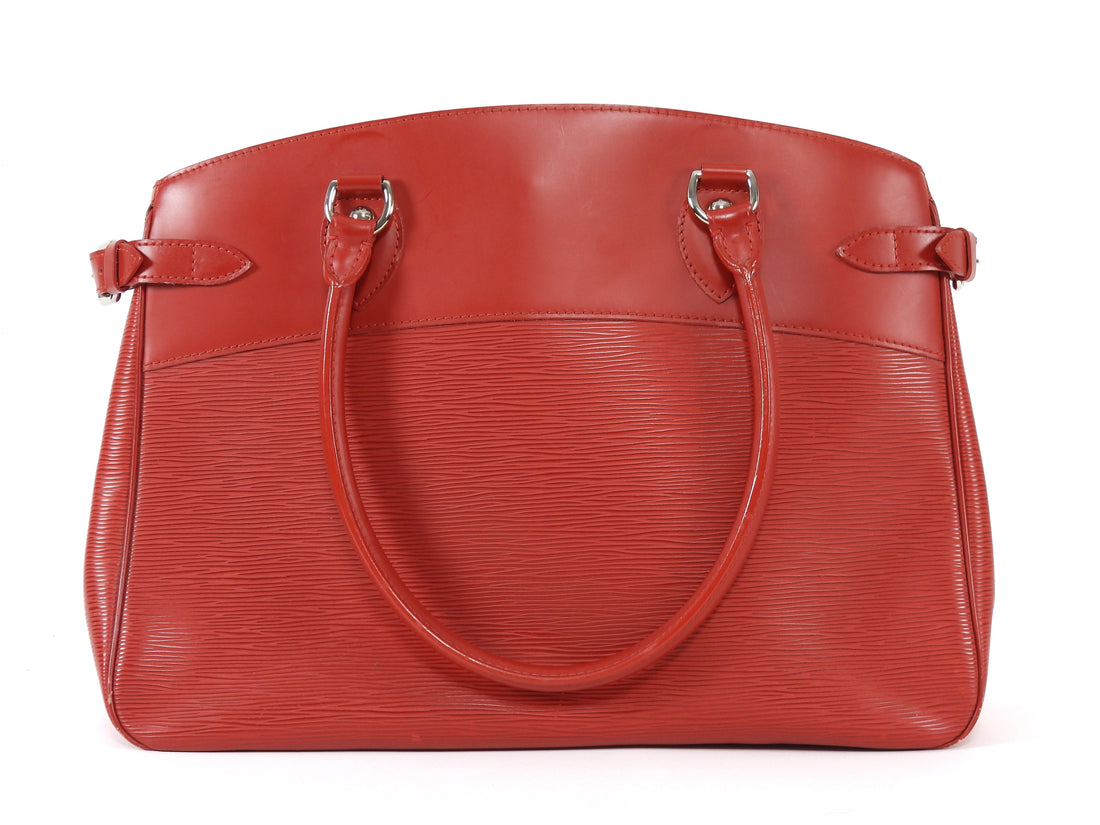Louis Vuitton Red Vintage 2006 Epi Leather Passy Tote Bag GM