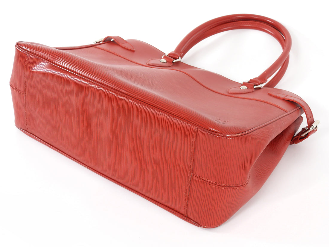 Louis Vuitton Red Vintage 2006 Epi Leather Passy Tote Bag GM