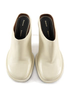 Proenza Schouler Ivory Leather Boyd High Heel Mules - 37.5