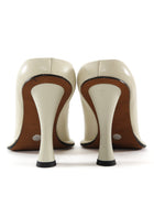 Proenza Schouler Ivory Leather Boyd High Heel Mules - 37.5