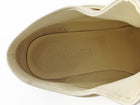 Chanel Ivory Leather Black Patent Cap Toe Lambskin CC Sneaker - 37