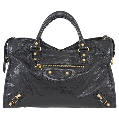 Balenciaga Black Giant 12 Medium Classic City Bag GHW