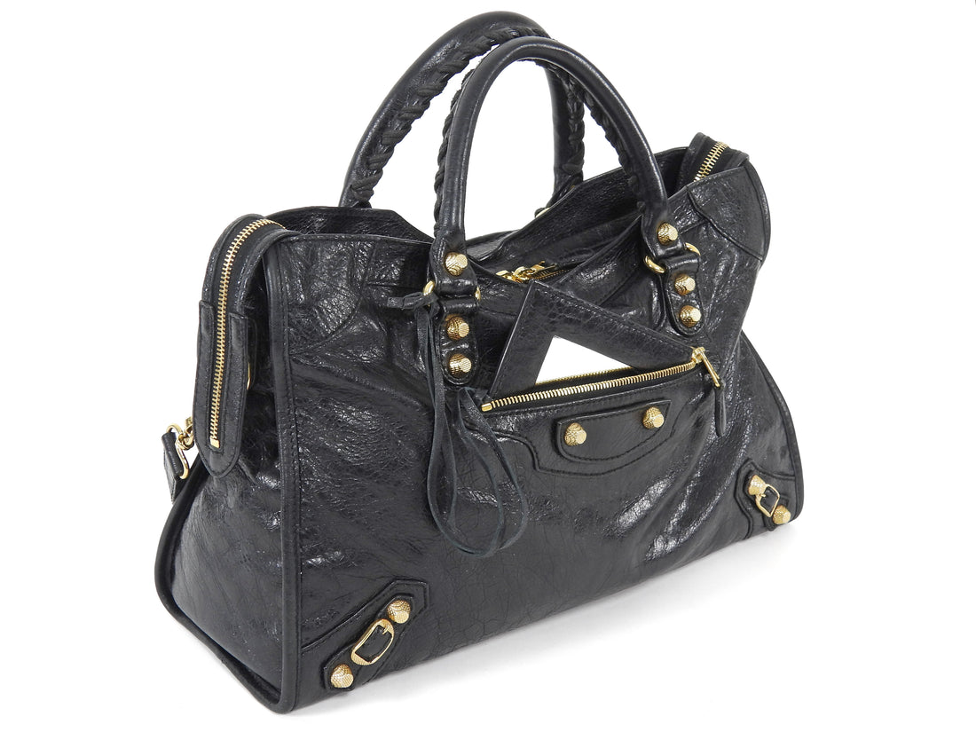 Balenciaga Black Giant 12 Medium Classic City Bag GHW