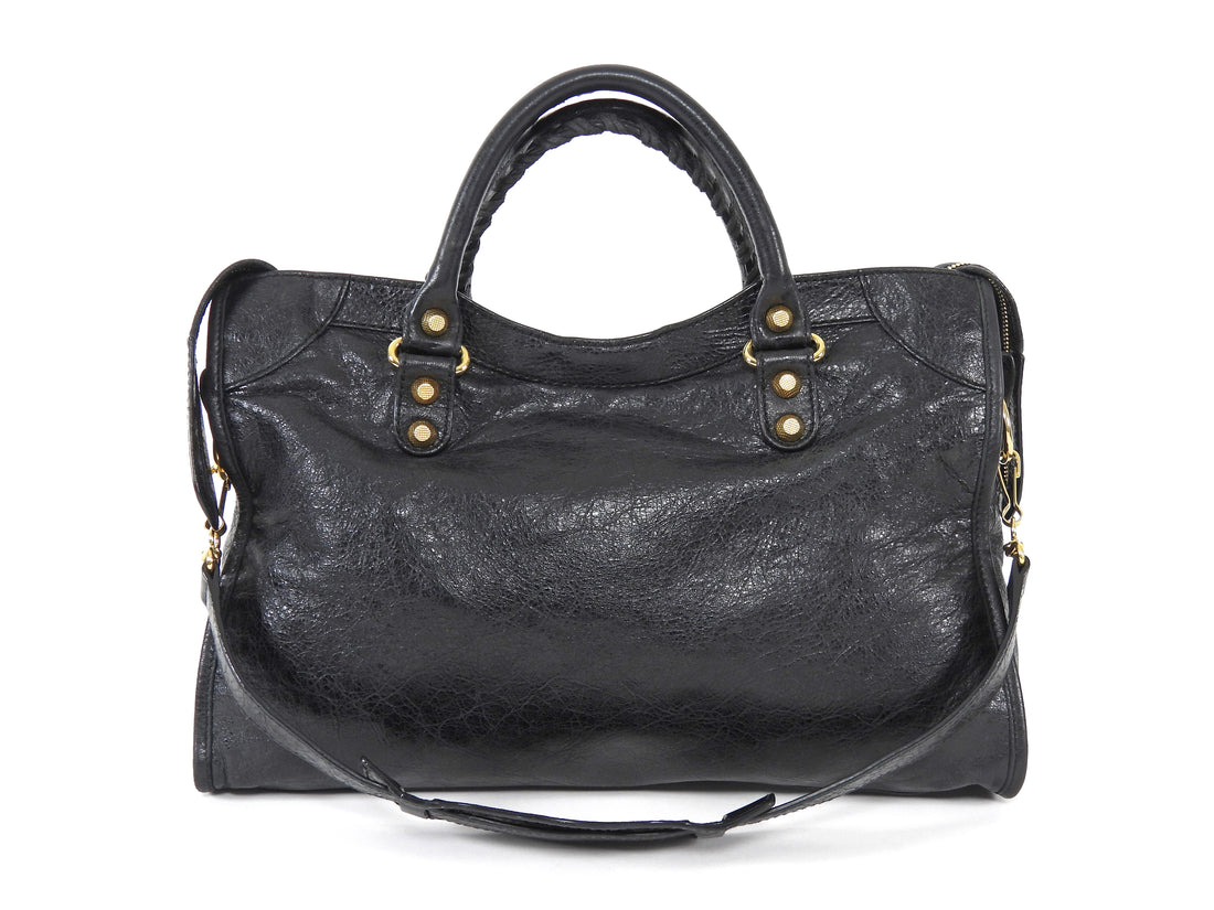 Balenciaga Black Giant 12 Medium Classic City Bag GHW