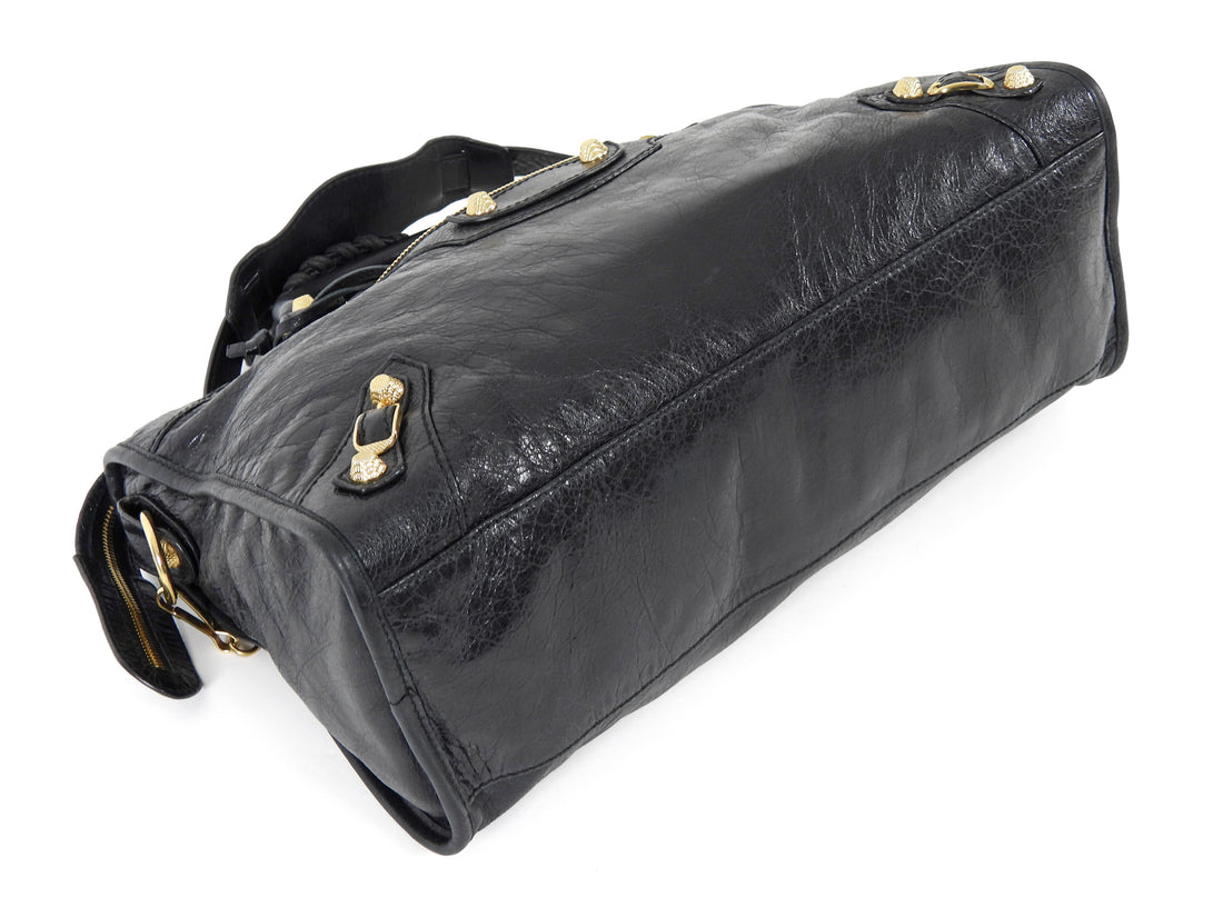 Balenciaga Black Giant 12 Medium Classic City Bag GHW