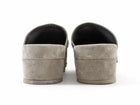Brunello Cucinelli Greige Suede Monili Clog Platform Mules - 36.5