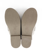 Brunello Cucinelli Greige Suede Monili Clog Platform Mules - 36.5