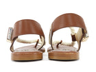 Gabriela Hearst Tan White Zephyr Rope Strap Leather Flat Sandals - 37