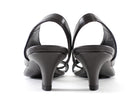 Toteme Dark Brown Leather Toe Ring Slingback Kitten Heel Sandals - 37