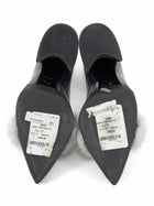 Eugenia Kim Navy Blue and Grey Demi Eelskin and Mink Block Heel Pumps - 37