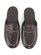 The Row Brown Soft Leather Beck Mules Slippers Shoes - 36.5