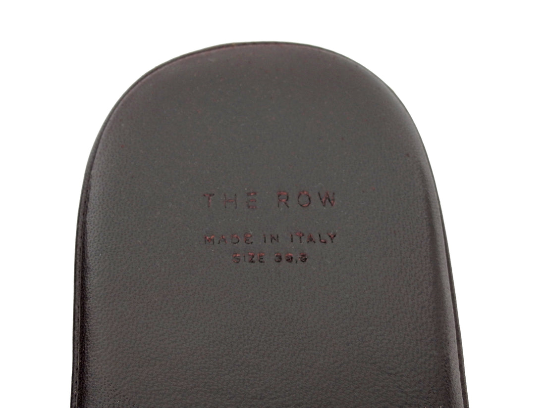 The Row Brown Soft Leather Beck Mules Slippers Shoes - 36.5