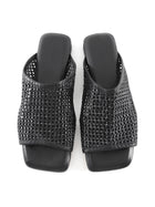 Anine Bing Hoxton Black Leather Woven Flat Sandals - 37