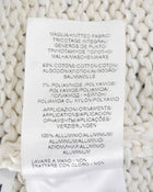 Bottega Veneta Ivory Silver Chain Neckline Cotton Knit Long Gown Dress - M