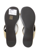 Khaite Aimee Beige Leather Flat Sandal - 37