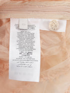 Zimmermann Blush Nude Illuminate Macrame Trim Bodice Sheer Silk Blouse - 0