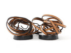 A Emery Carter Brown Leather Ankle Wrap Flat Sandals - 37