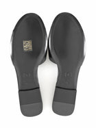 Chanel Pearl Interlocking CC Black Lambskin Flat Sandals - 37C