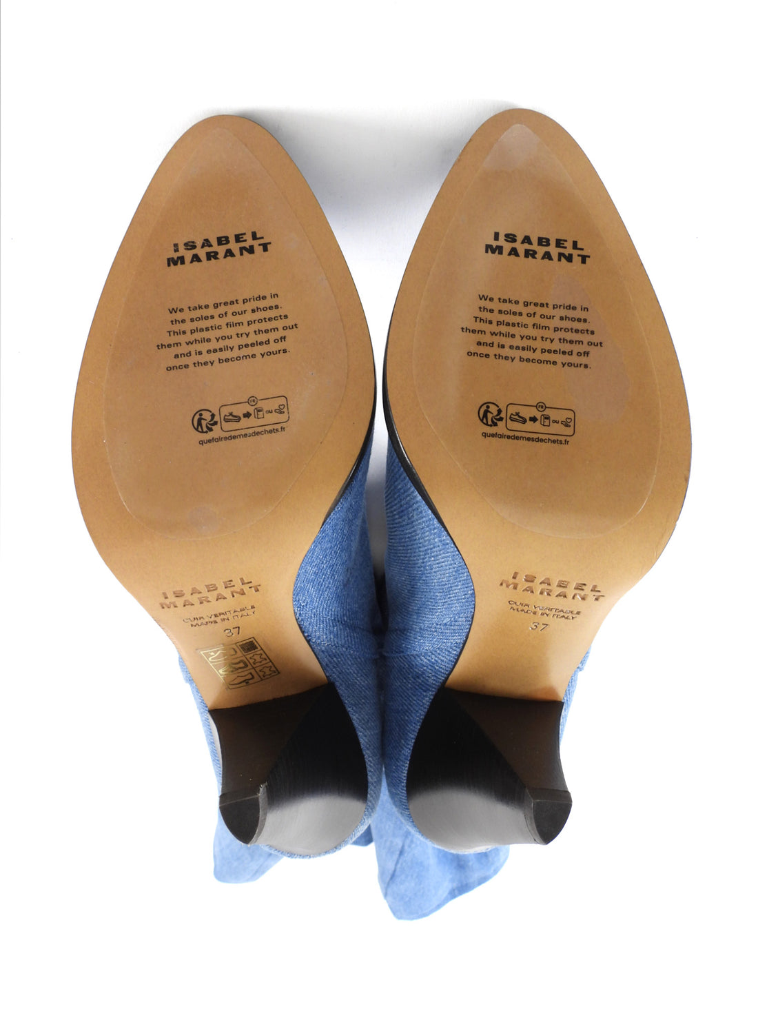 Isabel Marant Blue Denim Western Boot - 37