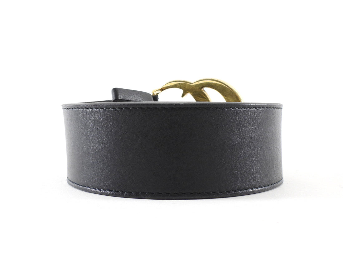 Gucci Marmont GG Black Leather Belt - 85/34