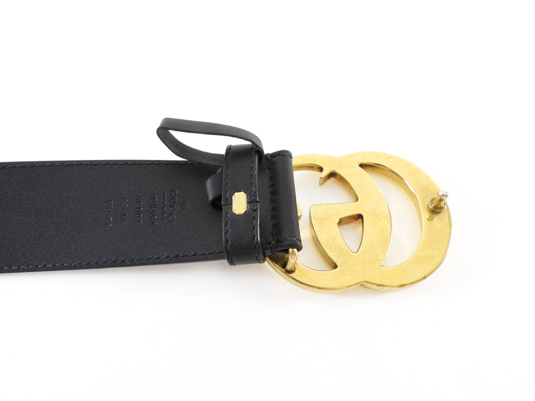 Gucci Marmont GG Black Leather Belt - 85/34