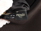 Fendi Baguette FF Zucca Embossed Black Patent Leather Two Way Shoulder Bag