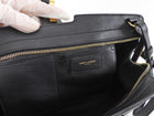 Saint Laurent Vintage Y Ligne Cabas Small Black Leather Two Way Tote Bag