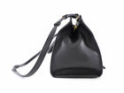 Saint Laurent Vintage Y Ligne Cabas Small Black Leather Two Way Tote Bag