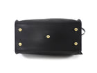 Saint Laurent Vintage Y Ligne Cabas Small Black Leather Two Way Tote Bag