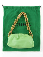 Bottega Veneta The Chain Pouch Lime Green Leather Shoulder Bag