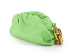 Bottega Veneta The Chain Pouch Lime Green Leather Shoulder Bag