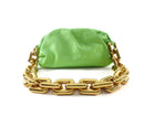 Bottega Veneta The Chain Pouch Lime Green Leather Shoulder Bag